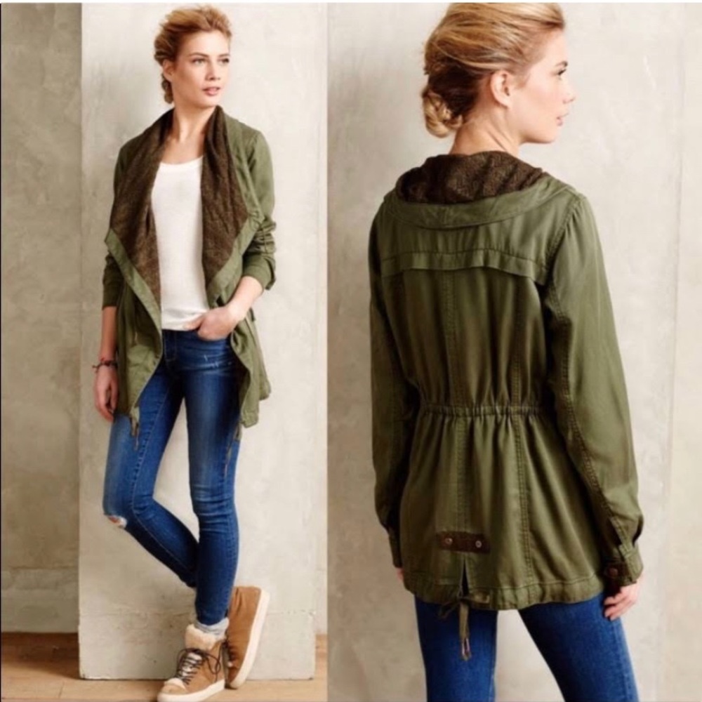 Anthropologie Flowy Cargo Jacket